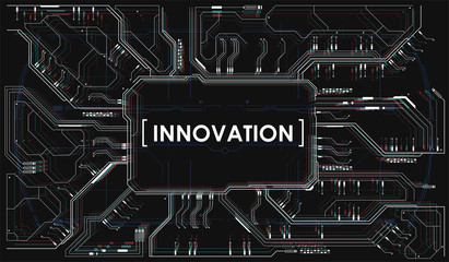 Fototapete - circuit board vector background. Technological vector background with a tech board elements. Abstract Hud design Template.