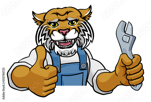 A wildcat cartoon animal ma...