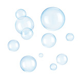 Fototapeta  - Soap bubbles on a white background