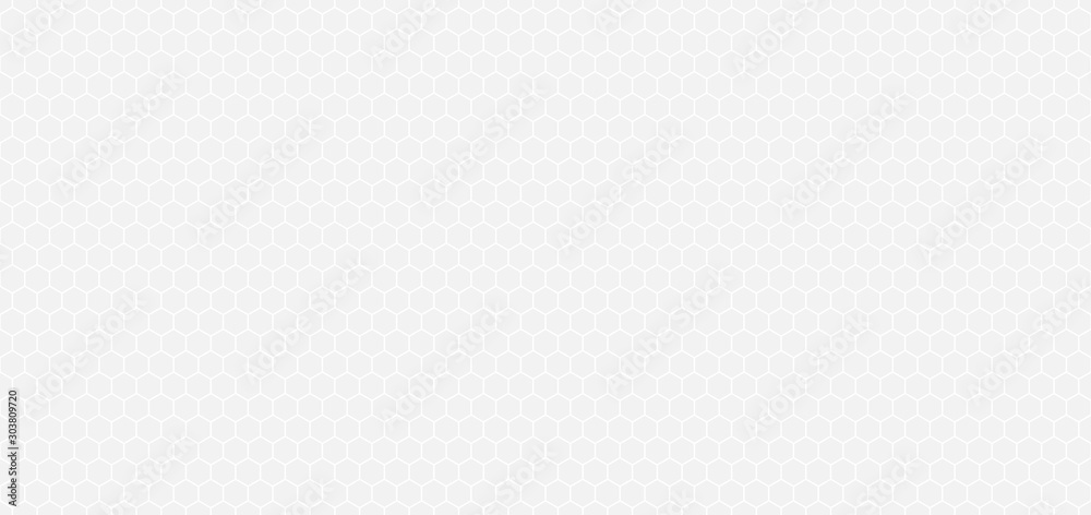Small gray or grey Honeycomb Grid tile seamless background or Hexagonal cell texture. - obrazy, fototapety, plakaty 