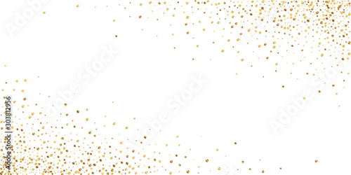 Fotografía Gold confetti luxury sparkling confetti. Scattered