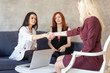 © stock28studio - The new worker and the boss perpetuate the agreement with a handshake. Selective focus