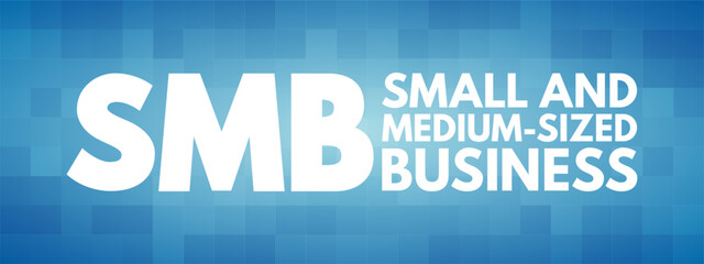 Poster - smb - small and medium-sized business acronym, business concept background
