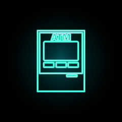 Aufkleber - Atm neon icon. Simple thin line, outline vector of banking icons for ui and ux, website or mobile application