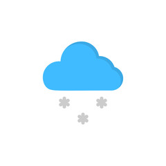 Poster - Cloud snow snowflakes icon. Simple line, outline vector of two color weather icons for ui and ux, website or mobile application