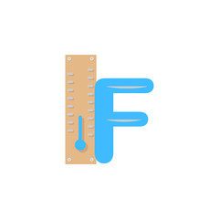 Poster - Thermometer cold fahrenheit icon. Simple line, outline vector of two color weather icons for ui and ux, website or mobile application