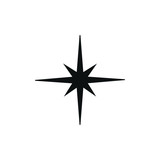 Fototapeta Sawanna - vector compass symbol icon formed with simple shapes