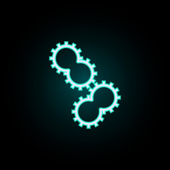 Poster - Germs neon icon. Simple thin line, outline vector of bacteria icons for ui and ux, website or mobile application