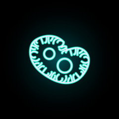 Poster - Microorganisms neon icon. Simple thin line, outline vector of bacteria icons for ui and ux, website or mobile application