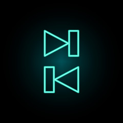 Poster - Sign next entry neon icon. Simple thin line, outline vector of web icons for ui and ux, website or mobile application