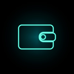 Poster - Purse neon icon. Simple thin line, outline vector of web icons for ui and ux, website or mobile application