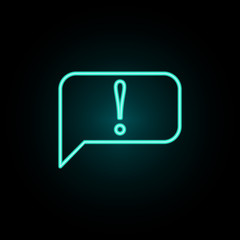Aufkleber - Announcement message neon icon. Simple thin line, outline vector of web icons for ui and ux, website or mobile application