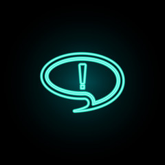 Aufkleber - Express an exclamation neon icon. Simple thin line, outline vector of web icons for ui and ux, website or mobile application