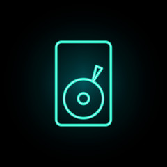 Aufkleber - Record player neon icon. Simple thin line, outline vector of web icons for ui and ux, website or mobile application