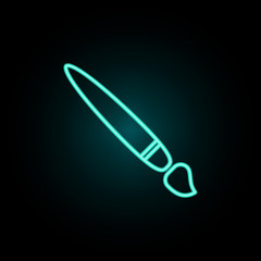 Aufkleber - Drawing brush neon icon. Simple thin line, outline vector of web icons for ui and ux, website or mobile application