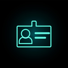 Aufkleber - Badge neon icon. Simple thin line, outline vector of web icons for ui and ux, website or mobile application