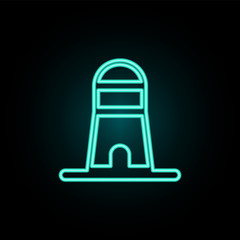 Aufkleber - Lighthouse neon icon. Simple thin line, outline vector of web icons for ui and ux, website or mobile application