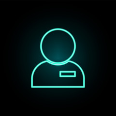 Aufkleber - Deleting a contact neon icon. Simple thin line, outline vector of web icons for ui and ux, website or mobile application
