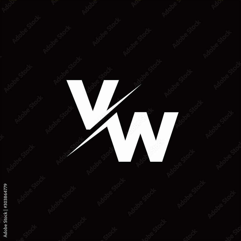 Slash Monogram Logo Letter Monogram Slash with Modern logo designs template Stock ...