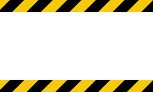 Black And Yellow Line Striped Background. Caution Tape