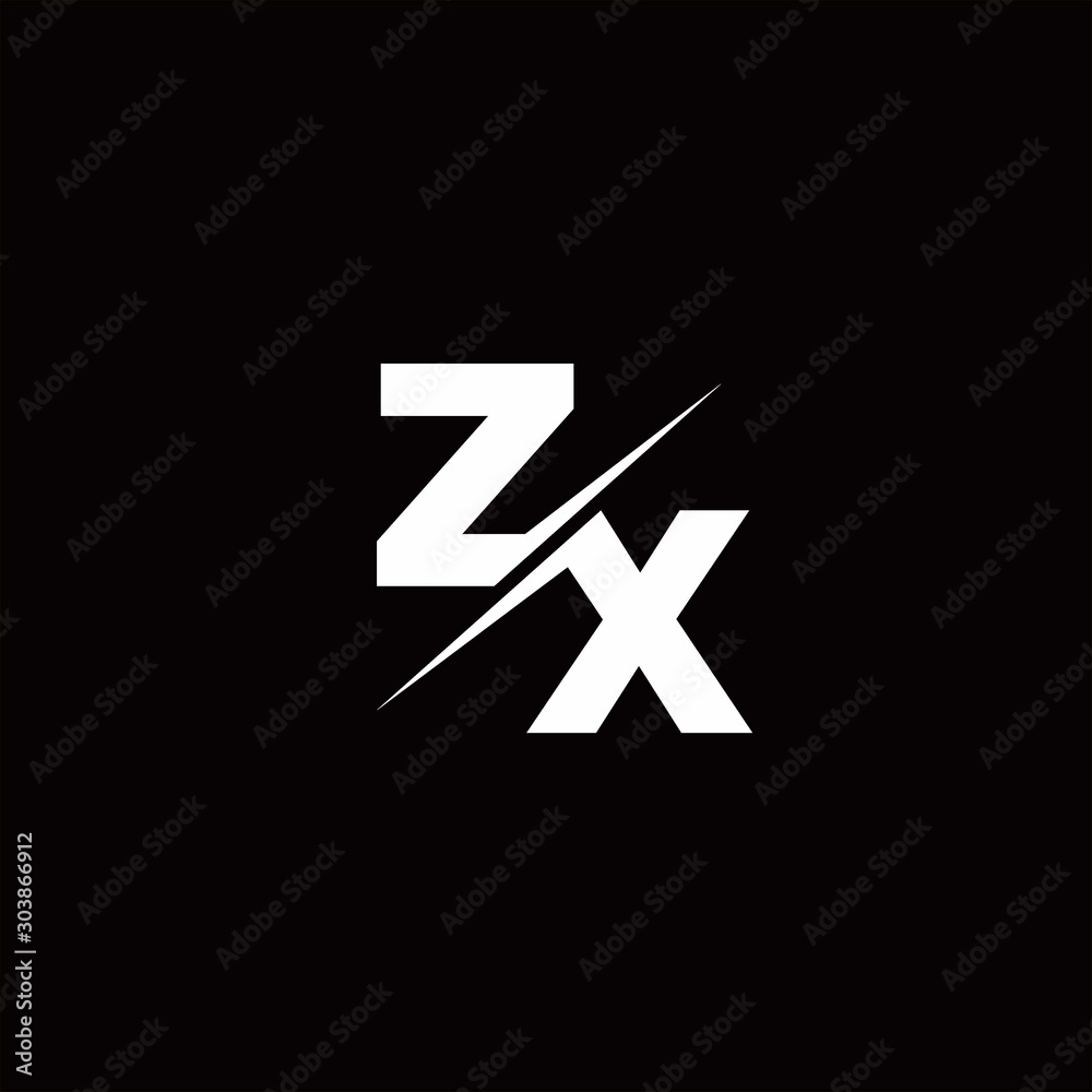 ZX Logo Letter Monogram Slash with Modern logo designs template 素材庫向量圖|  Adobe Stock