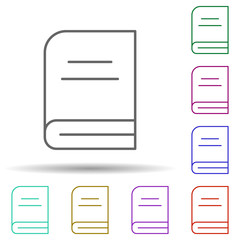 Poster - Book multi color icon. Simple thin line, outline vector of education icons for ui and ux, website or mobile application