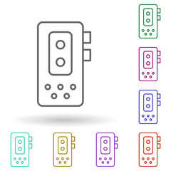 Poster - Dictaphone multi color icon. Simple thin line, outline vector of media, press icons for ui and ux, website or mobile application
