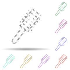 Poster - Scrubbing brush multi color icon. Simple thin line, outline vector of spa icons for ui and ux, website or mobile application