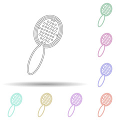 Poster - Scrubbing brush multi color icon. Simple thin line, outline vector of spa icons for ui and ux, website or mobile application