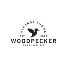 Woodpecker Vintage Logo Design Concept