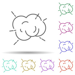 Poster - Explosion multi color icon. Simple thin line, outline vector of speed icons for ui and ux, website or mobile application