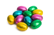 Easter Chocolate Eggs In Foil