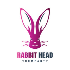 Poster - Rabbit head animal logo design