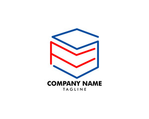 Initial Letter FS Storage Logo Template Design