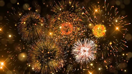 Wall Mural - fireworks sparkles bokeh particles background
