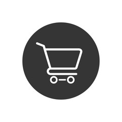 Poster - Shopping Cart Icon, flat design best icon