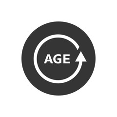 Poster - Age Vector Icon isolated on gray in flat style