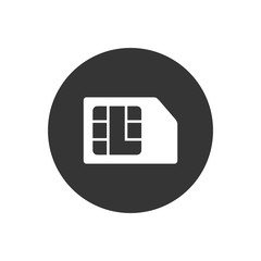 Poster - Sim card vector icon. Sim card icon symbol. Sim card mobile slot