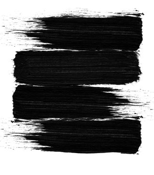 sweeping black brush strokes isolated on white background. print. traces of the drawing with a black
