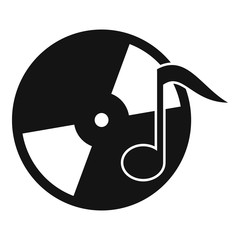 Poster - Music cd icon. Simple illustration of music cd vector icon for web design isolated on white background
