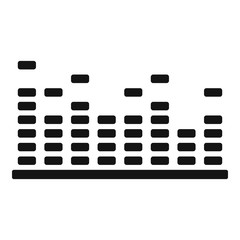 Poster - Music play equalizer icon. Simple illustration of music play equalizer vector icon for web design isolated on white background