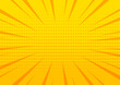 © Sylfida - Yellow comic pop art abstract halftone background with sunbeams, space for your text. Vector illustration