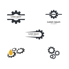 Sticker - Gear logo template vector icon