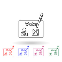 Poster - Presidential choice multi color icon. Simple thin line, outline vector of election icons for ui and ux, website or mobile application