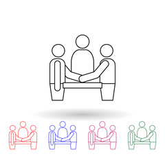 Poster - Debates in the presidential election multi color icon. Simple thin line, outline vector of election icons for ui and ux, website or mobile application
