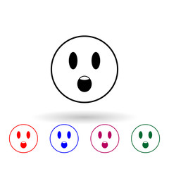 Poster - Suffers multi color icon. Simple thin line, outline vector of emoji icons for ui and ux, website or mobile application