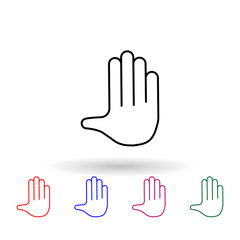 Poster - By hand multi color icon. Simple thin line, outline vector of emoji icons for ui and ux, website or mobile application