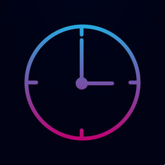 Poster - Thin line clock nolan icon. Simple thin line, outline vector of finance icons for ui and ux, website or mobile application