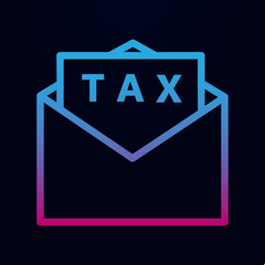 Poster - Opened envelope with letter inside nolan icon. Simple thin line, outline vector of finance icons for ui and ux, website or mobile application