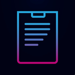 Poster - Line paper nolan icon. Simple thin line, outline vector of finance icons for ui and ux, website or mobile application